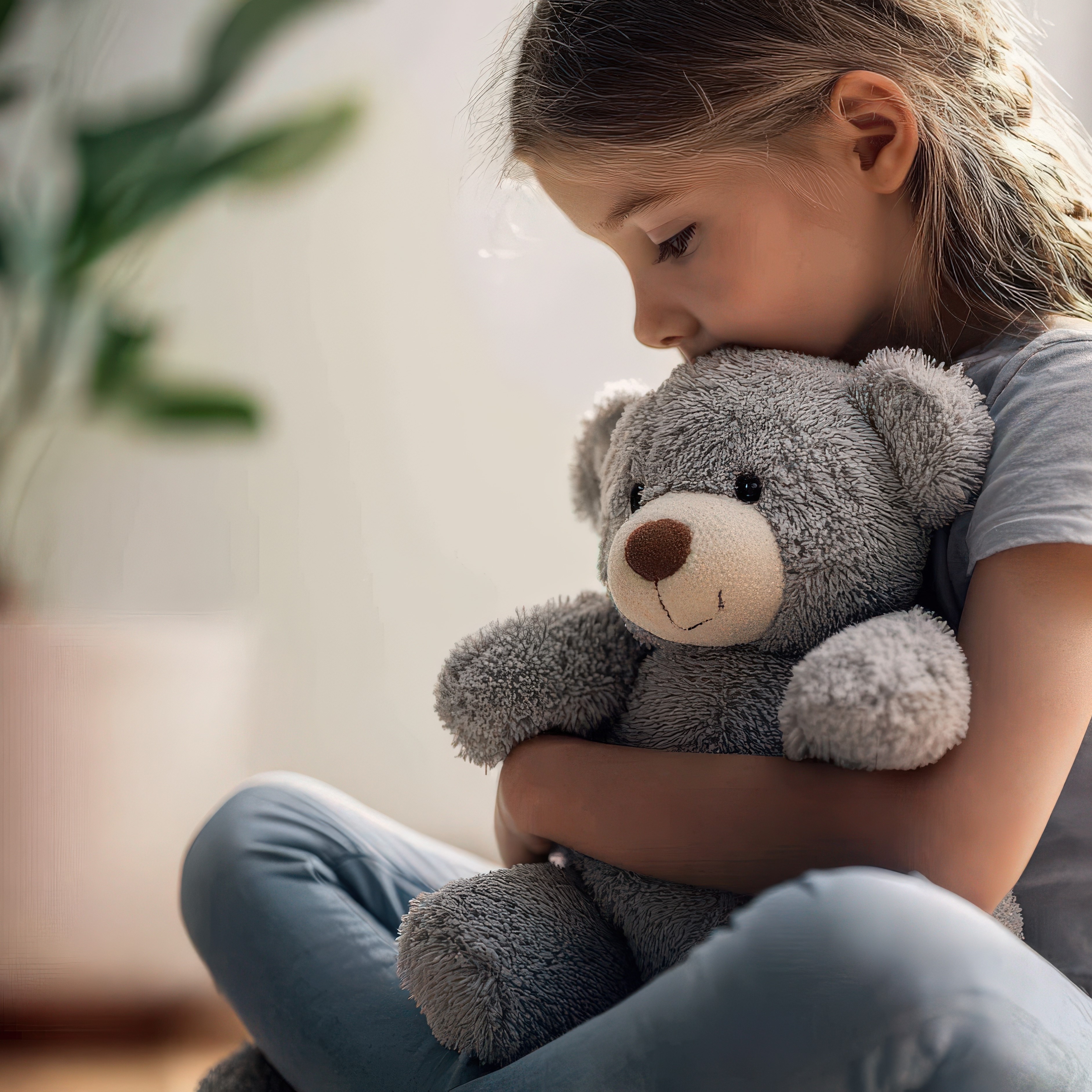 Child Holding Teddy Bear