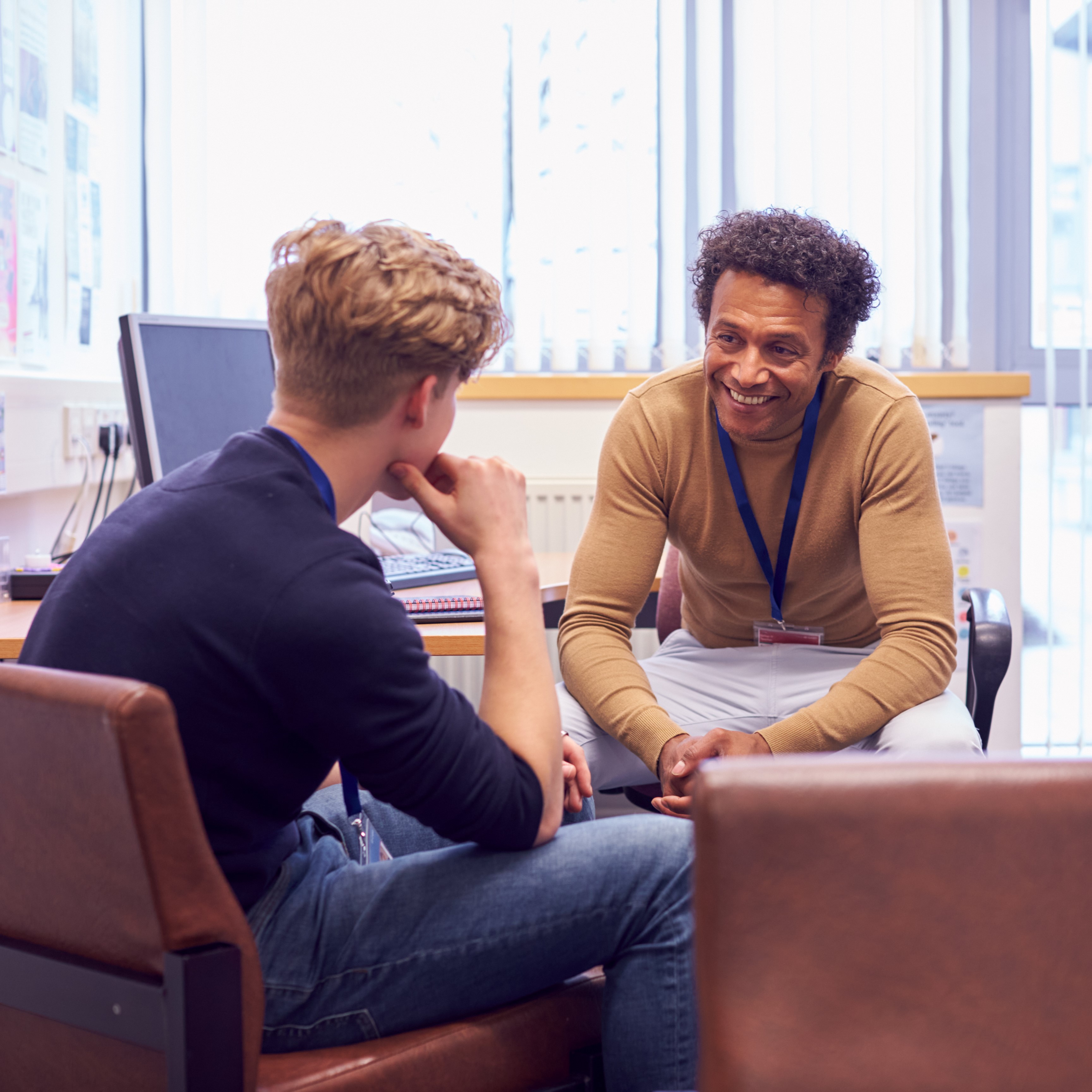 Meeting With Counselor Discussing Mental Health Issues