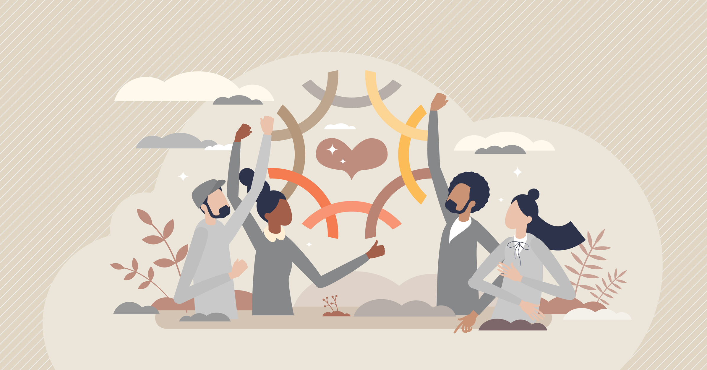 Community connection and various social group integration